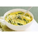 Recepte: kukurūzas mannas (polenta) biezputra ar fetas sieru un spinātiem